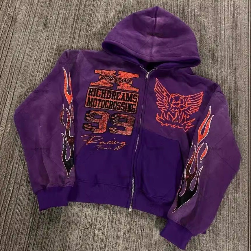 VORLIX Oversized Zip Hoodie