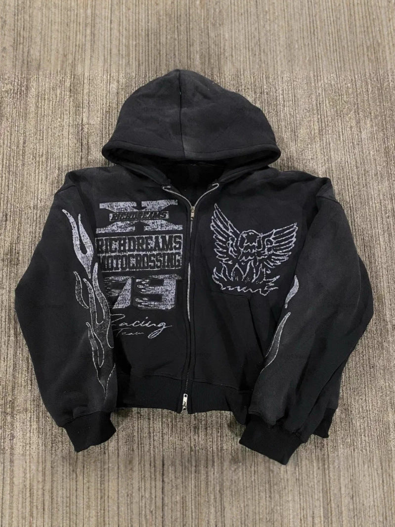 VORLIX Oversized Zip Hoodie