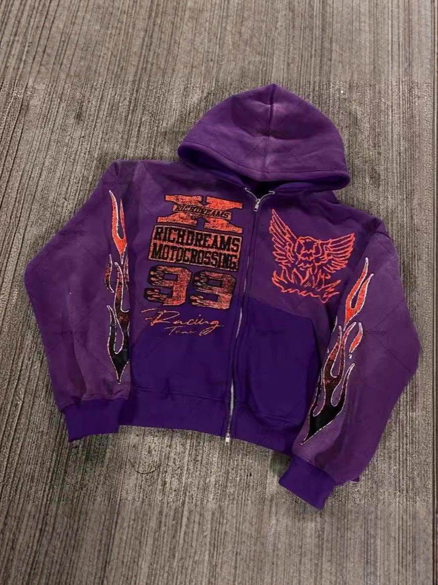 VORLIX Oversized Zip Hoodie