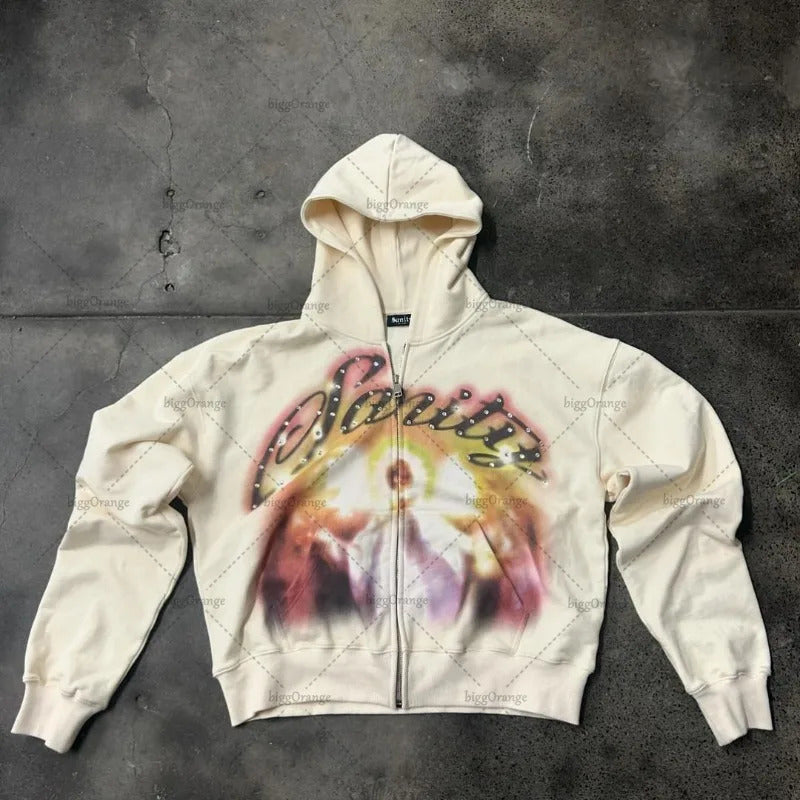 VORLIX Oversized Zip Hoodie