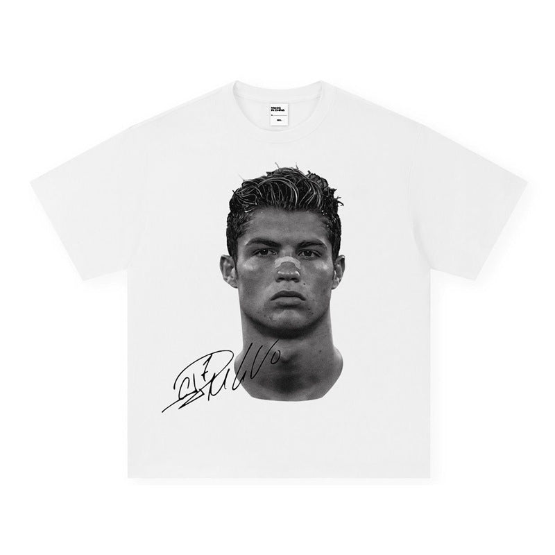 VORLIX Street-style printed short-sleeved t-shirt for men