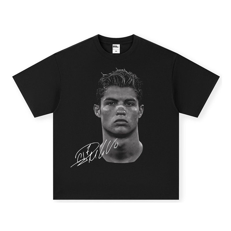 VORLIX Street-style printed short-sleeved t-shirt for men