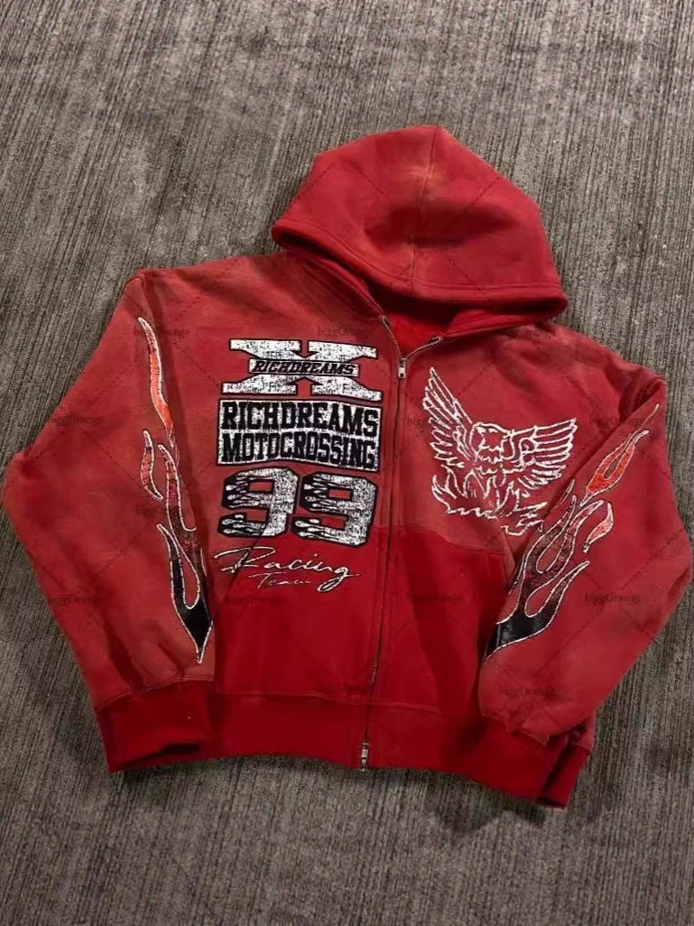 VORLIX Oversized Zip Hoodie