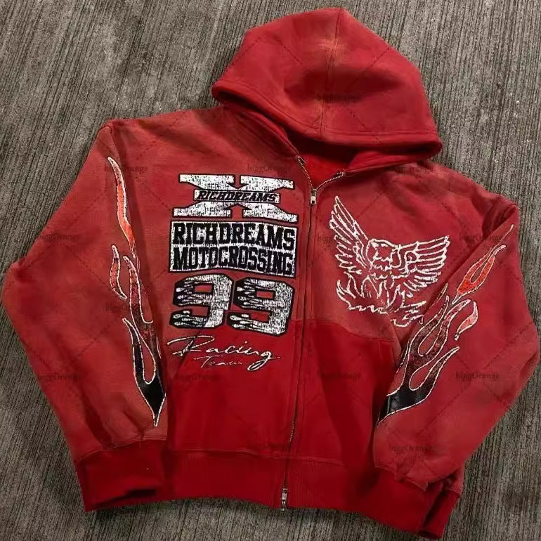VORLIX Oversized Zip Hoodie