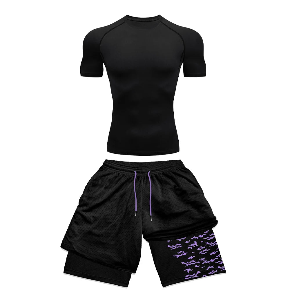 Vorlix 2PCS Anime Fitness Compression Set