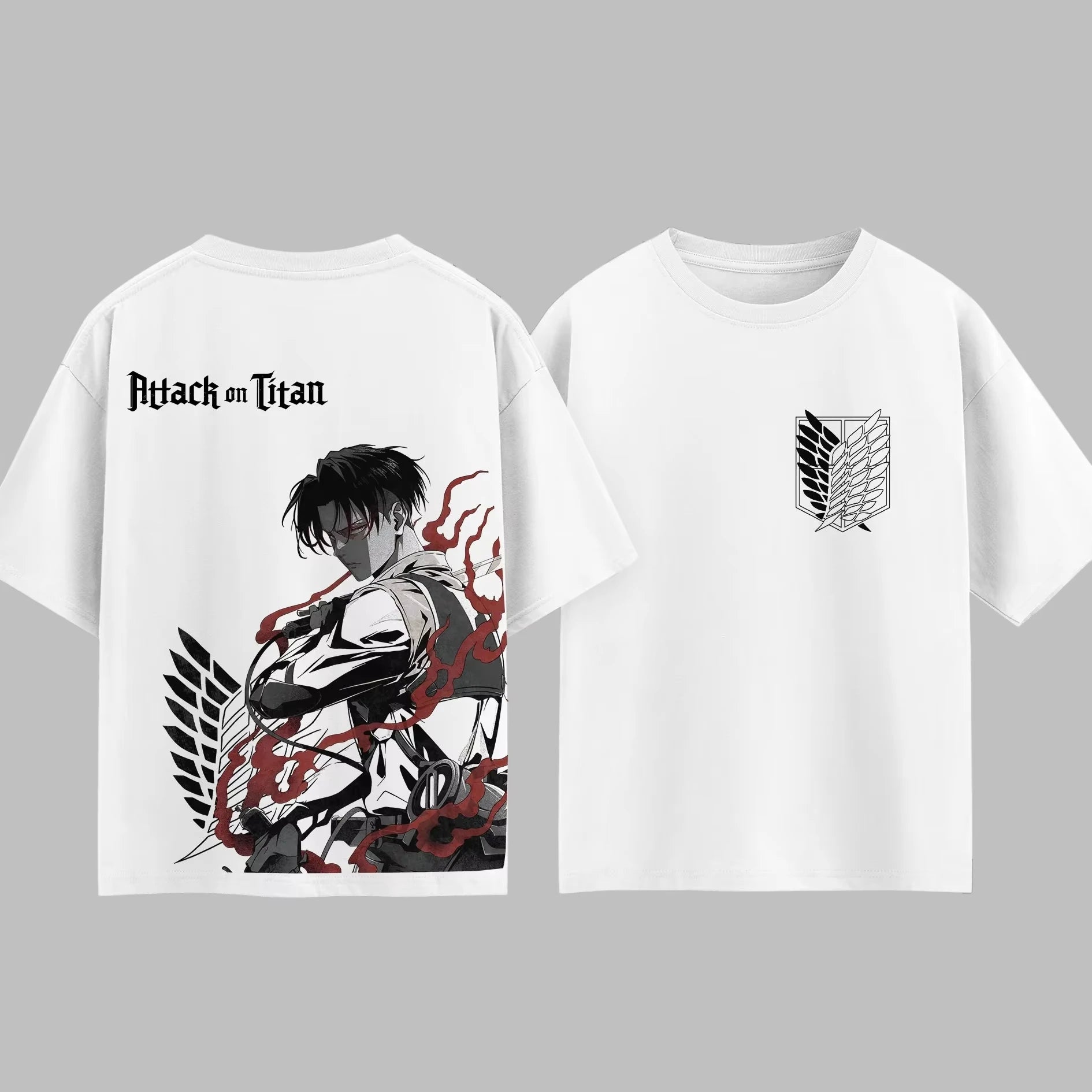 VORLIX Anime T-Shirt - Attack on Titan Levi Ackerman Men & Women Cotton Summer Top