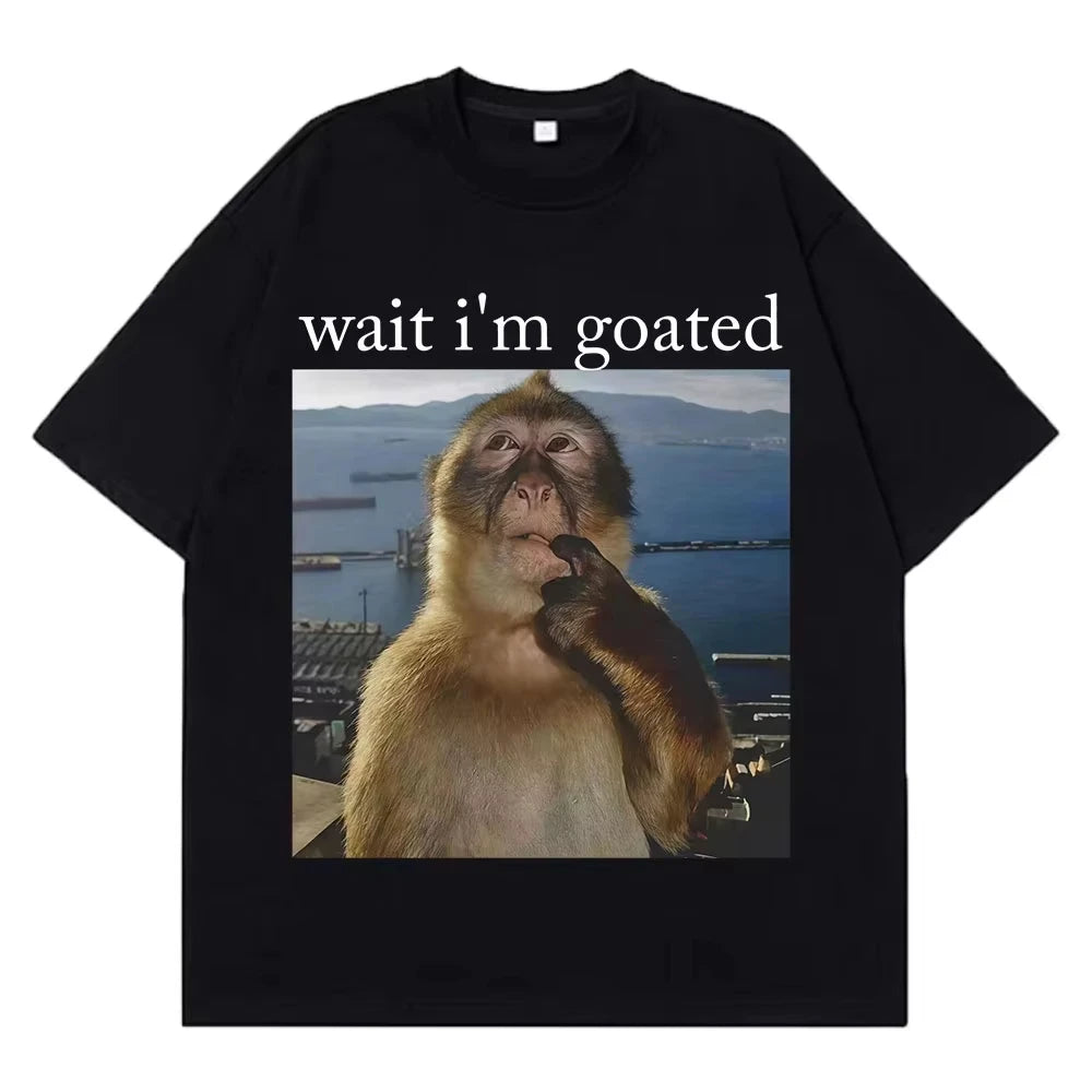 VORLIX Thinking Monkey T-shirt Casual