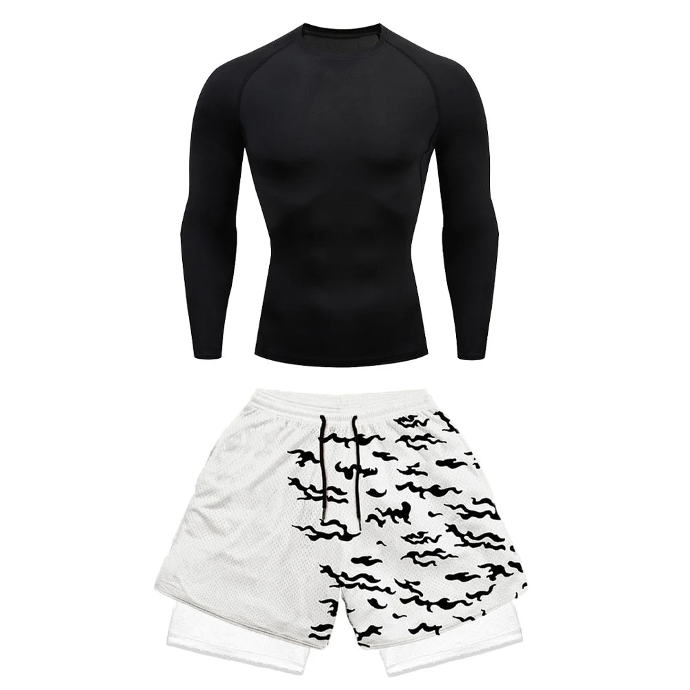 Vorlix 2PCS Anime Fitness Compression Set