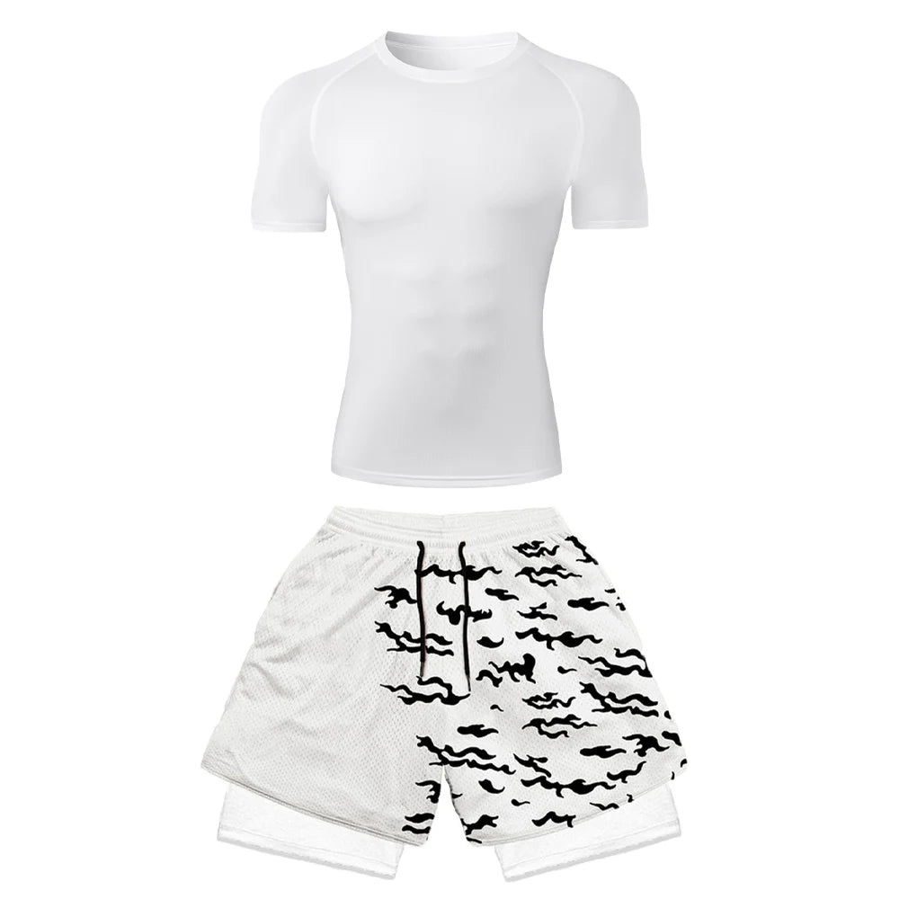 Vorlix 2PCS Anime Fitness Compression Set