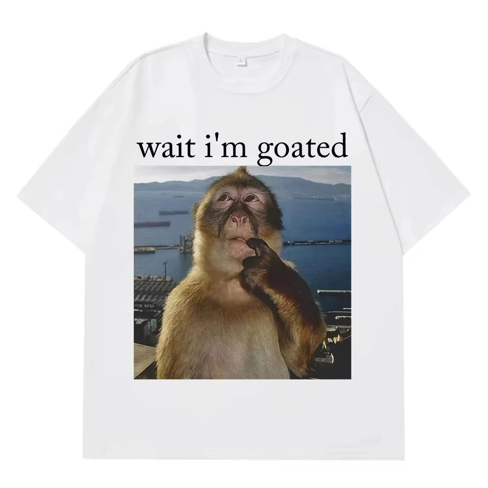 VORLIX Thinking Monkey T-shirt Casual