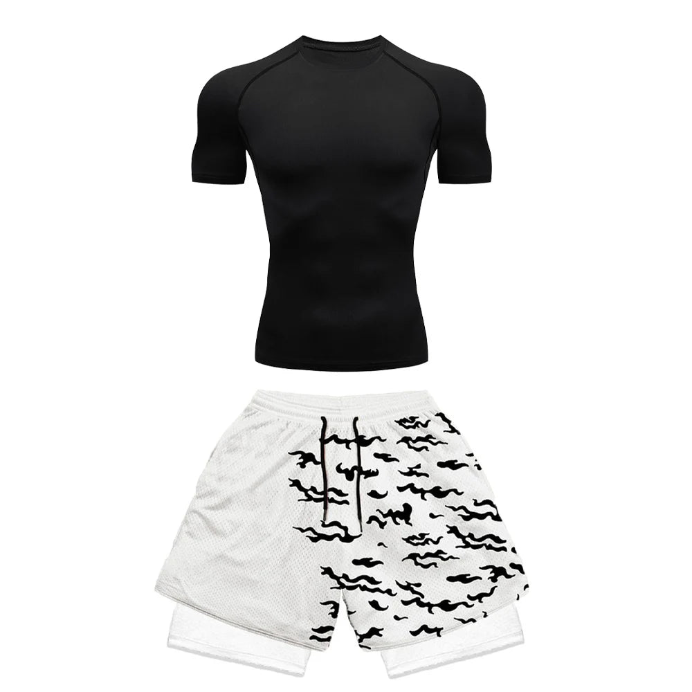 Vorlix 2PCS Anime Fitness Compression Set
