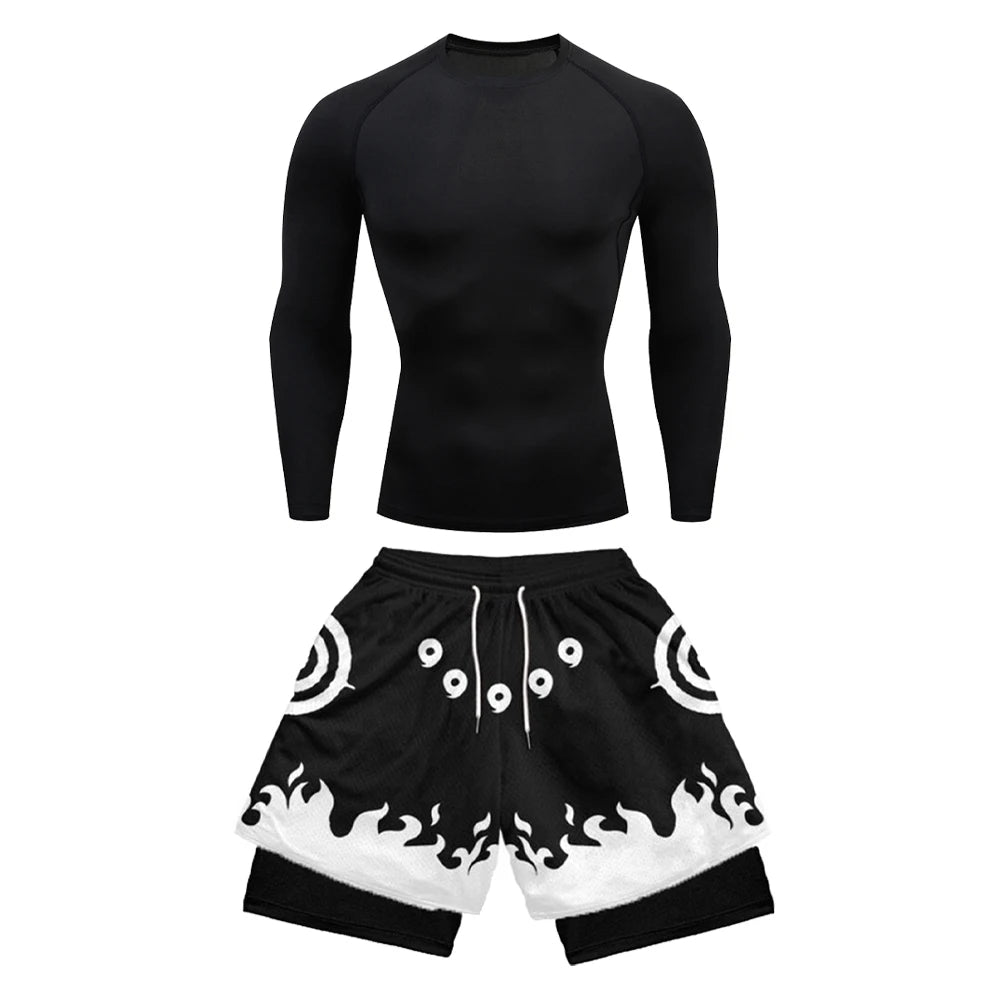 Vorlix 2PCS Anime Fitness Compression Set