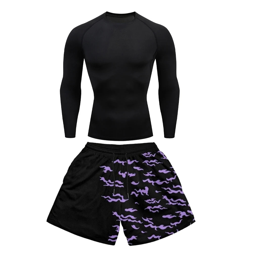 Vorlix 2PCS Anime Fitness Compression Set
