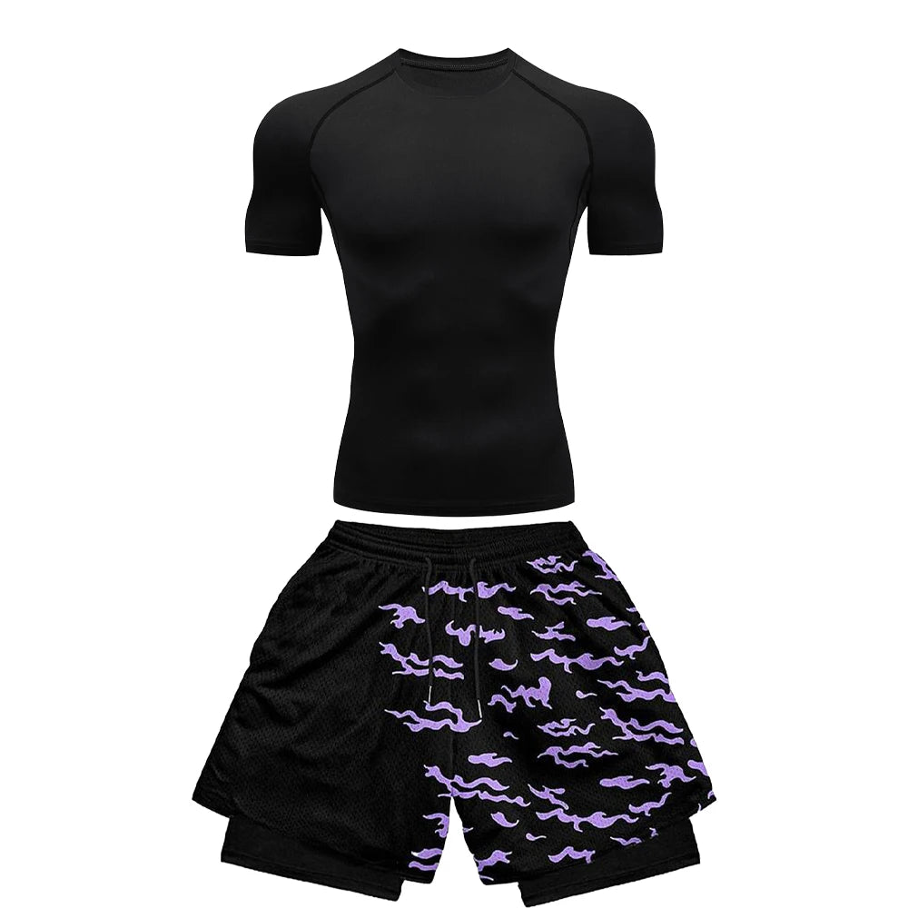 Vorlix 2PCS Anime Fitness Compression Set