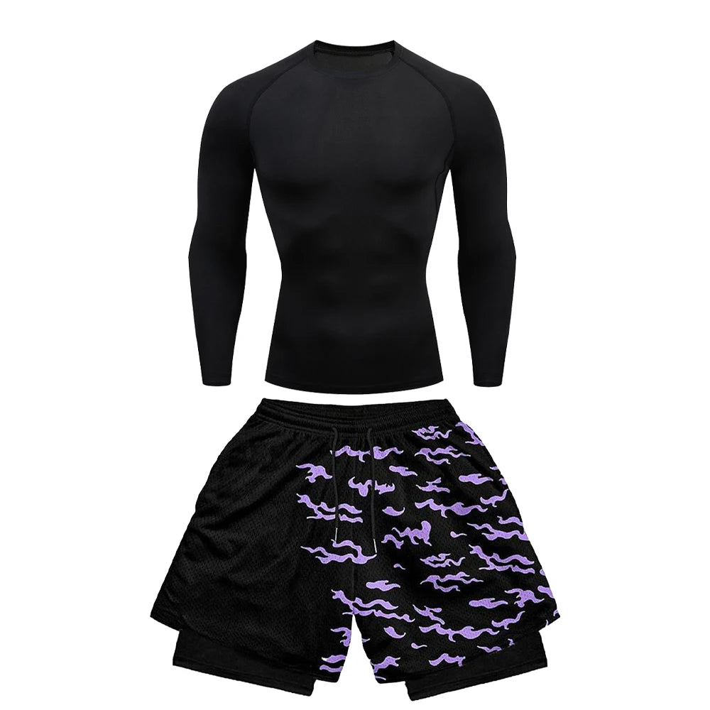 Vorlix 2PCS Anime Fitness Compression Set