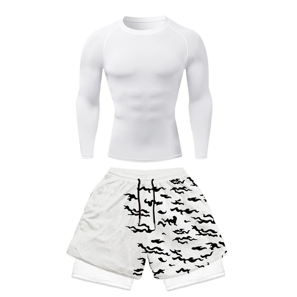 Vorlix 2PCS Anime Fitness Compression Set