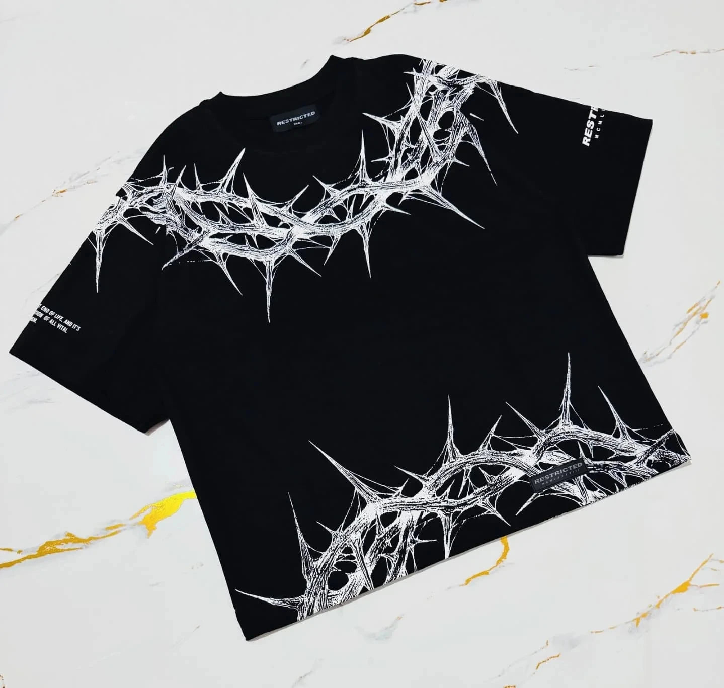 Vorlix Y2K Cyberpunk Stencil Print T-Shirt