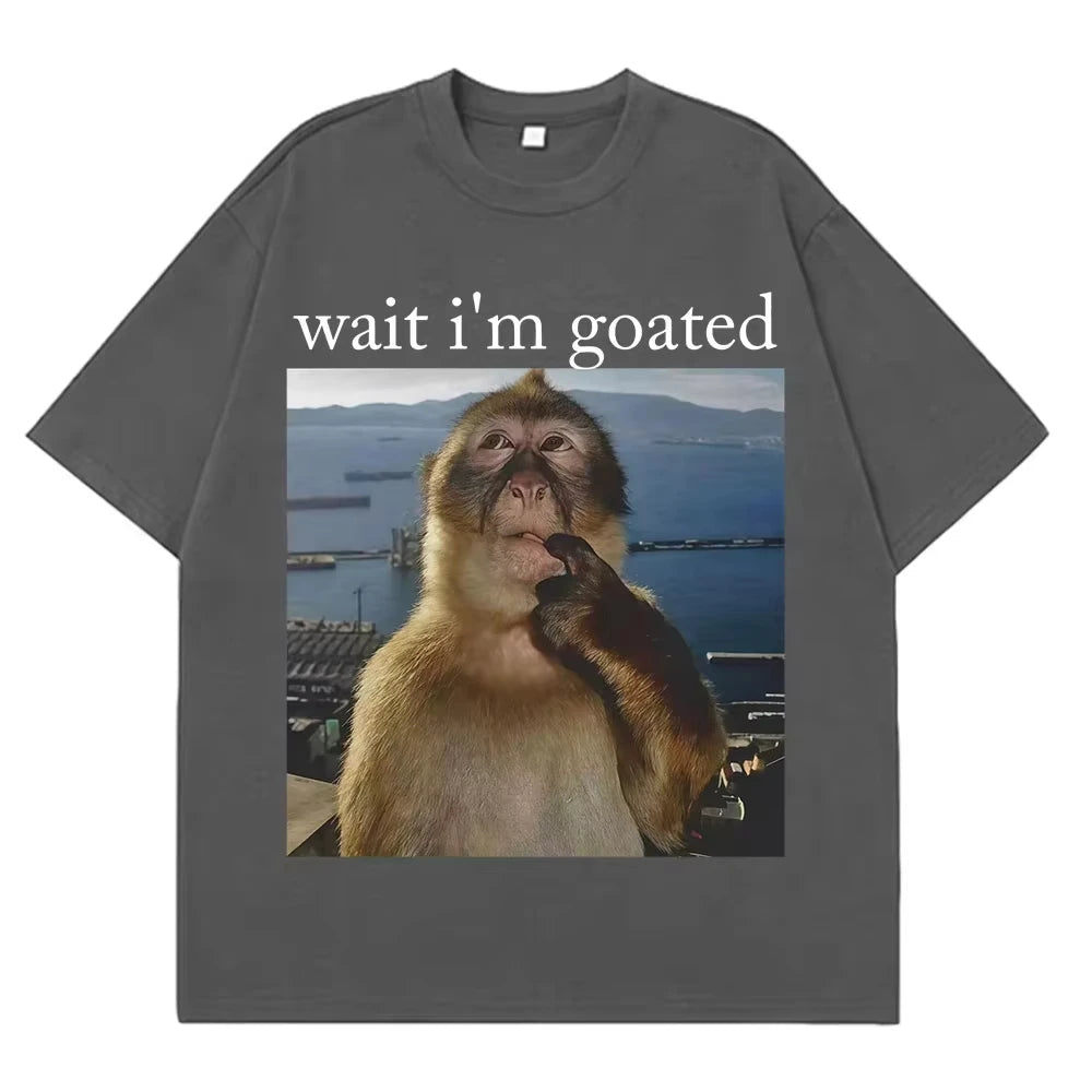VORLIX Thinking Monkey T-shirt Casual