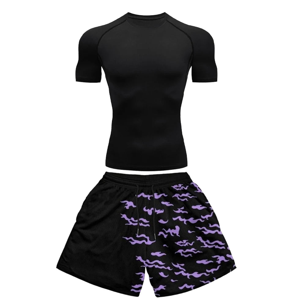 Vorlix 2PCS Anime Fitness Compression Set