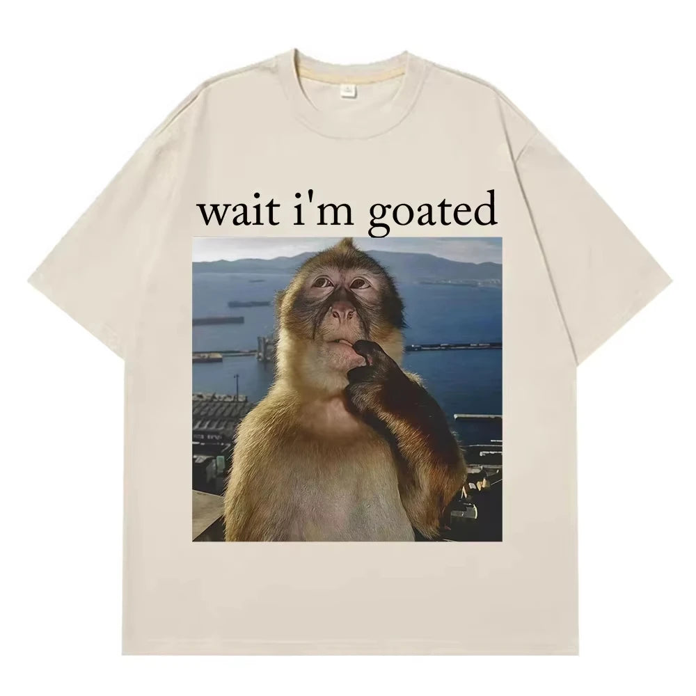 VORLIX Thinking Monkey T-shirt Casual