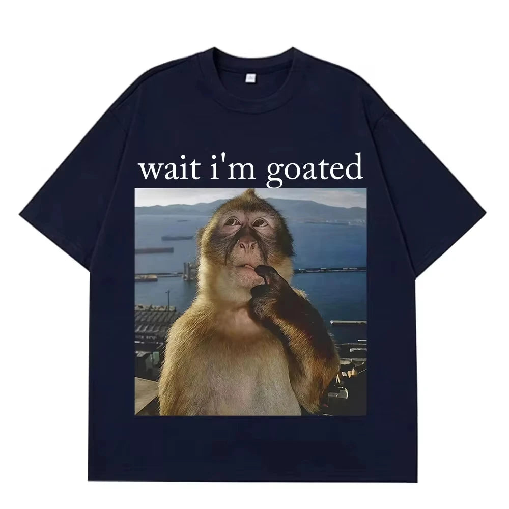 VORLIX Thinking Monkey T-shirt Casual