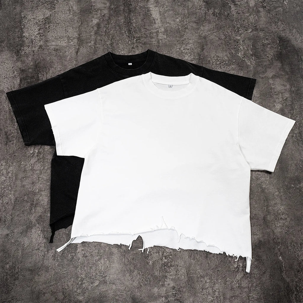 VORLIX High Quality Cotton Vintage Boxy T Shirt For Men