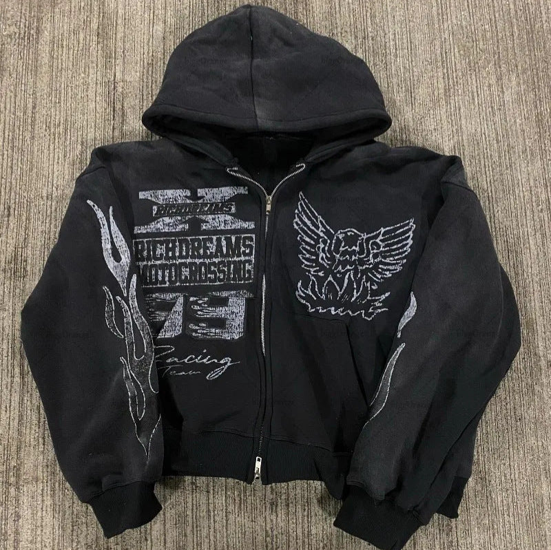 VORLIX Oversized Zip Hoodie